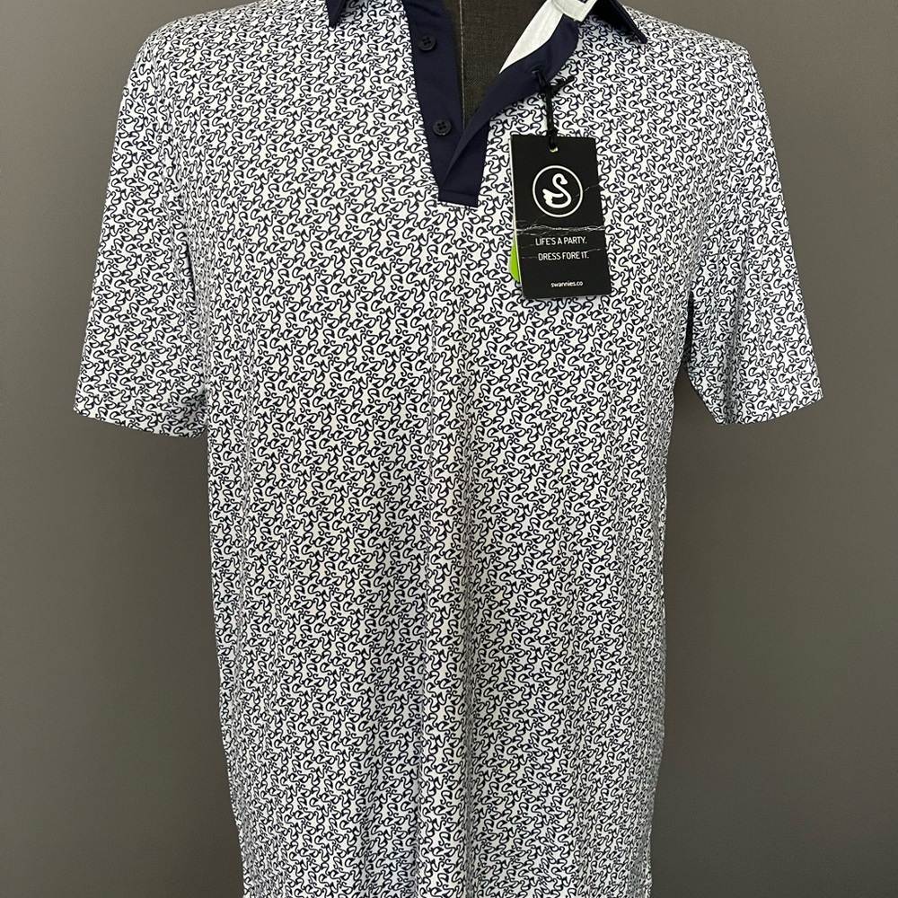 Swannies Men's polo golf shirt new